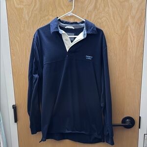 L.L. Bean Men's Navy Rugby Shirt